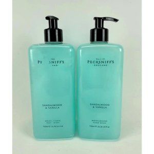 2 Pecksniff’s Sandalwood Vanilla Moisturizing Hand Wash Large 25.3 oz Each